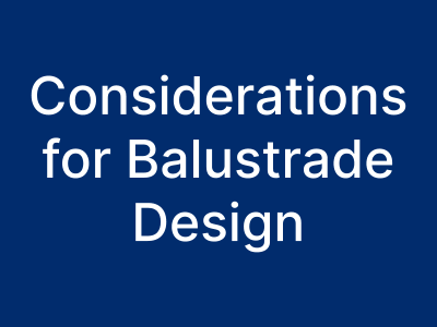 Considerations for Balustrade DesignCover